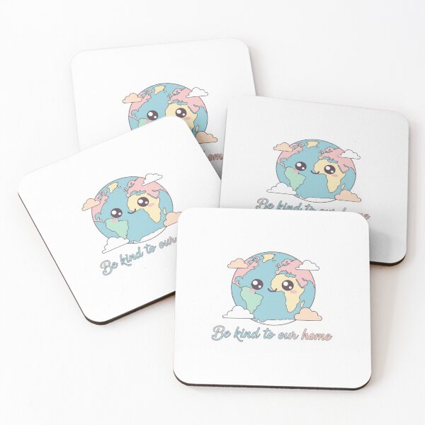 Item preview, Happy Earth Day Art - Be Kind To Our Home - Cute Kawaii Planet Earth Decor designed and sold by JLMWorks.
