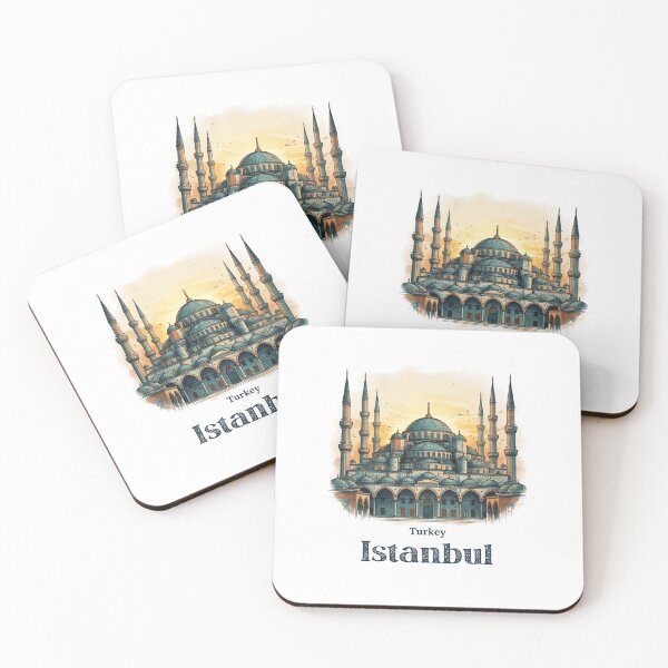 Item preview, Istanbul Travel Watercolor Vintage Poster Art designed and sold by Inkworksbyshery.