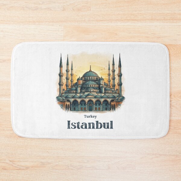 Item preview, Istanbul Travel Watercolor Vintage Poster Art designed and sold by Inkworksbyshery.