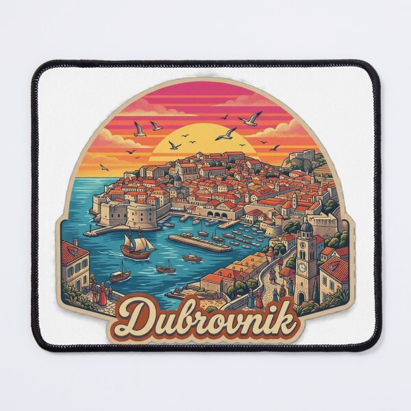 Item preview, Dubrovnik Vintage Retro Travel Design designed and sold by MIArt Studio.