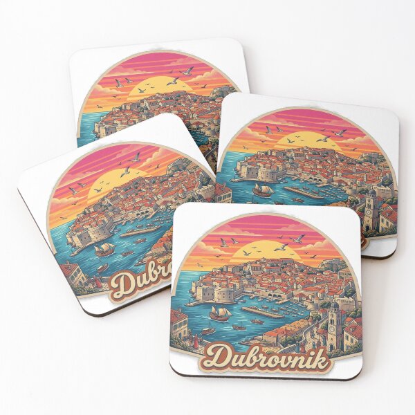 Item preview, Dubrovnik Vintage Retro Travel Design designed and sold by MIArt Studio.