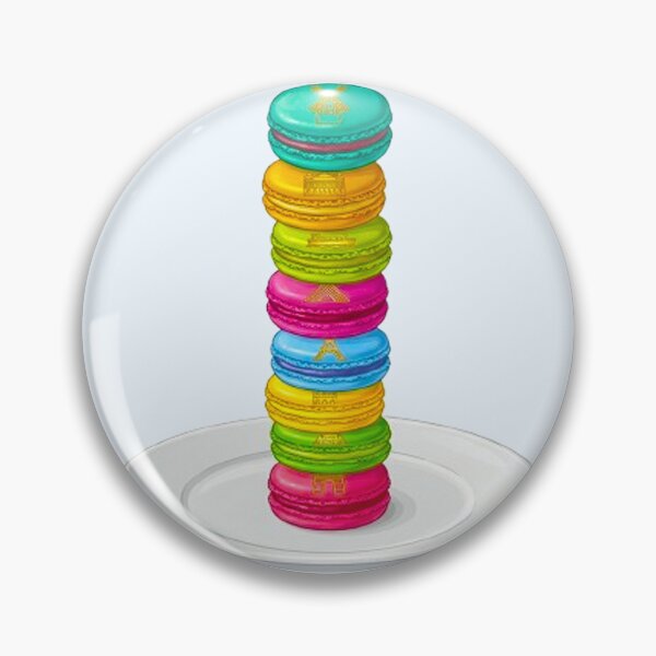 Item preview, Colorful French Macaron Tower - Parisian Landmarks Dessert Art designed and sold by MT-Hub | Cute Aesthetic Art, Stickers & Phone Cases.