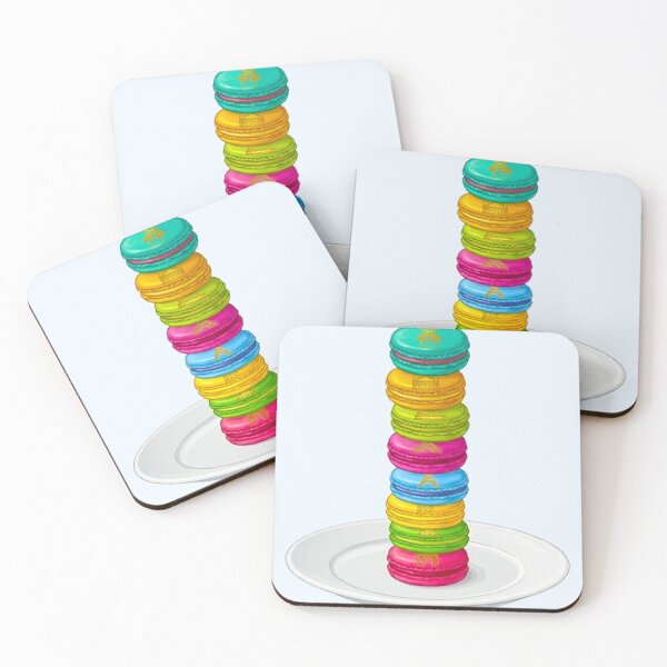 Item preview, Colorful French Macaron Tower - Parisian Landmarks Dessert Art designed and sold by MT-Hub | Cute Aesthetic Art, Stickers & Phone Cases.
