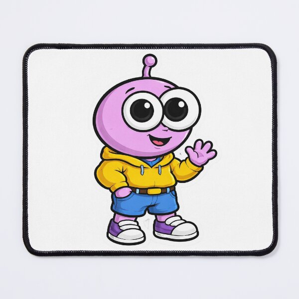 Item preview, Cute Alien Waving in Hoodie and Shorts Sticker designed and sold by Artify Lab.