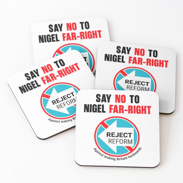 Item preview, SAY NO TO NIGEL FARAGE / FAR-RIGHT Reform UK designed and sold by ChuckyTJones.