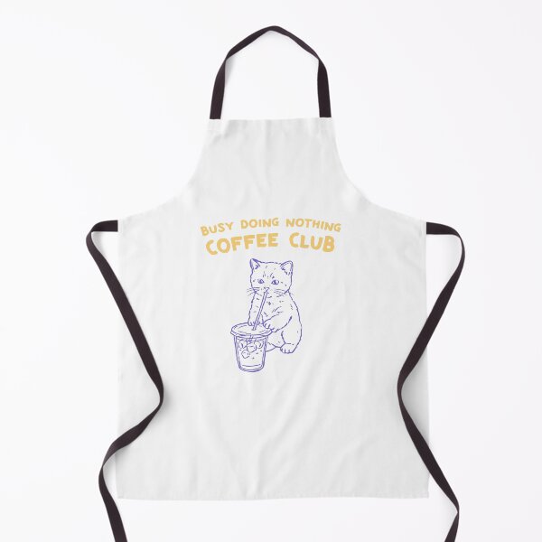 Item preview, Busy Doing Nothing Coffee Club Minimalist Iced Latte Cat designed and sold by krystalRomanart.