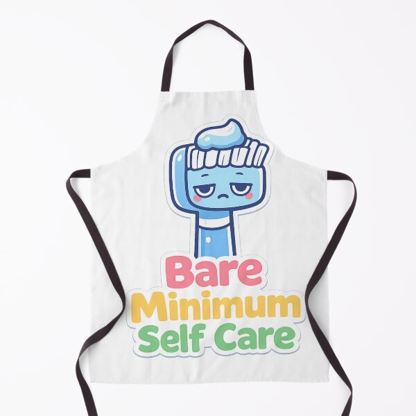 Item preview, Bare Minimum Self Care Cute Toothbrush Sticker, Kawaii Mental Health Humor, Sleepy Toothbrush Cartoon, Minimal Pastel Aesthetic Sticker designed and sold by VibrantArtful7.