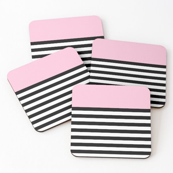 Item preview, pastel Goth black white and pink stripes designed and sold by findlost.