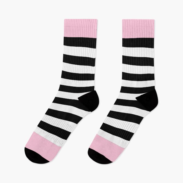 Item preview, pastel Goth black white and pink stripes designed and sold by findlost.