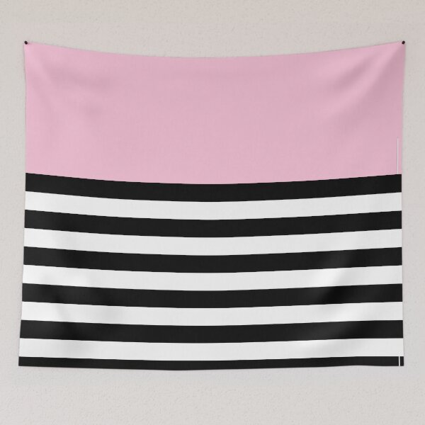 Item preview, pastel Goth black white and pink stripes designed and sold by findlost.