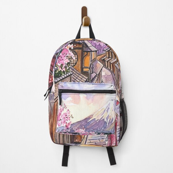Item preview, Traditional Japanese Village with Cherry Blossom designed and sold by posteriocrew.