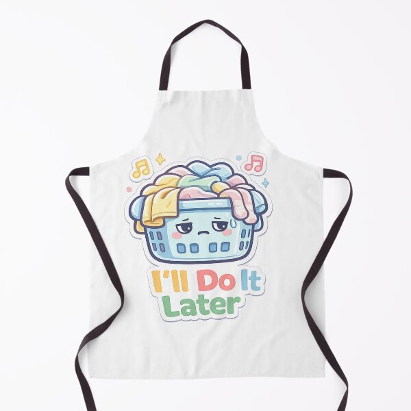 Item preview, I’ll Do It Later Cute Sticker | Kawaii Laundry Basket | Procrastination Humor Aesthetic designed and sold by VibrantArtful7.