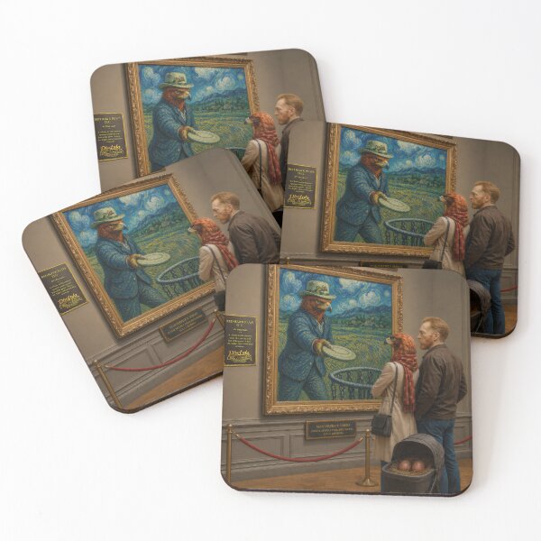 Item preview, Van Gogh and Mrs. Hawk admire Red Hawk in Van Gogh painting designed and sold by DiscLula.