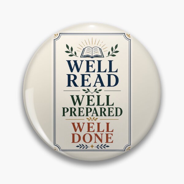 Item preview, Well Read Well Prepared Well Done – Academic Graduation Gift designed and sold by Novel Works Studio.