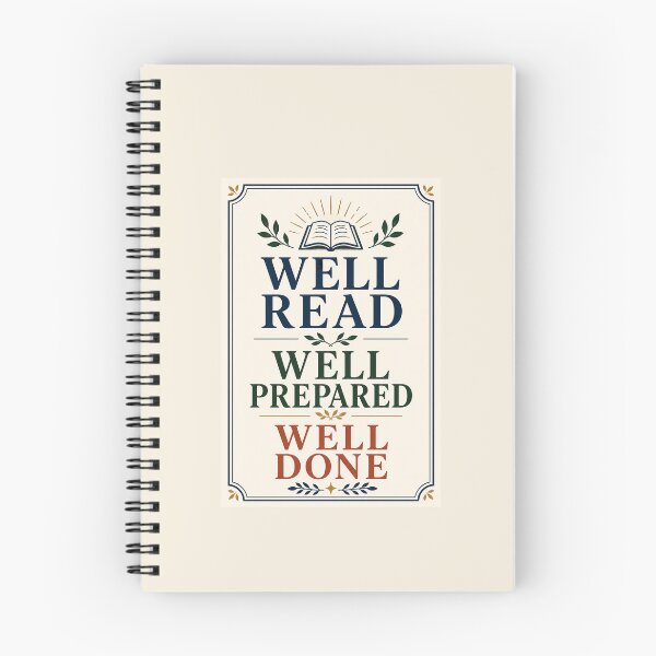 Item preview, Well Read Well Prepared Well Done – Academic Graduation Gift designed and sold by Novel Works Studio.