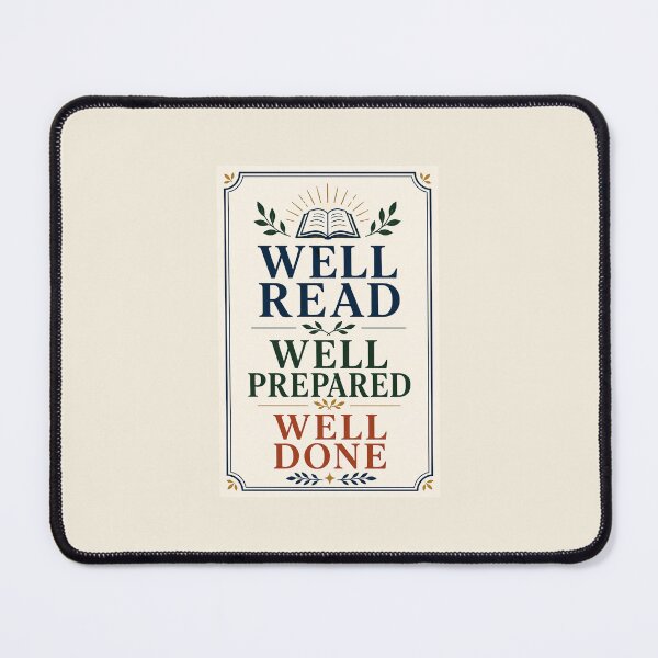 Item preview, Well Read Well Prepared Well Done – Academic Graduation Gift designed and sold by Novel Works Studio.