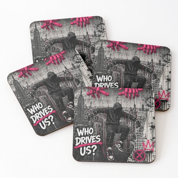 Item preview, Who Drives Us? Street Pop Art Puppet Graffiti – Urban Control Concept designed and sold by PLUSHIWORLDtm.