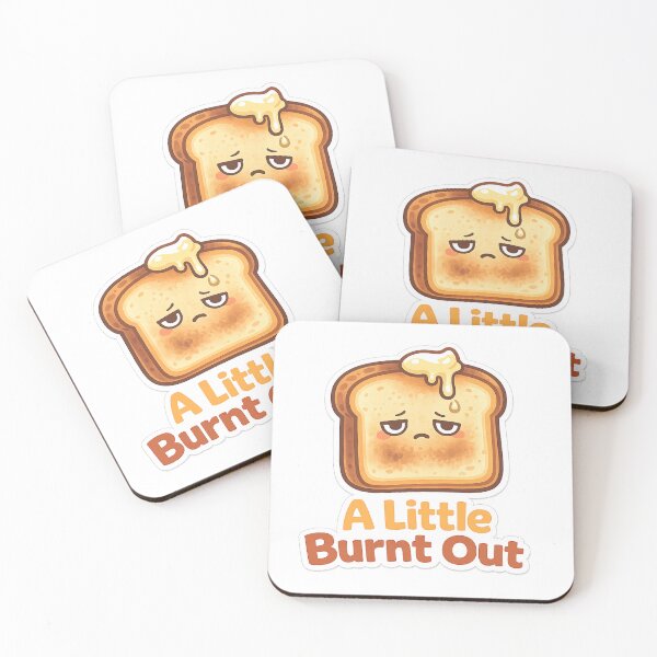 Item preview, A Little Burnt Out Cute Sticker | Kawaii Toast Character | Mental Health Humor Aesthetic designed and sold by VibrantArtful7.