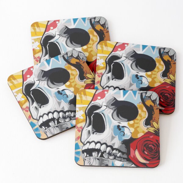 Item preview, Skull Pop Art Flower Street Art Motif designed and sold by drizzd.