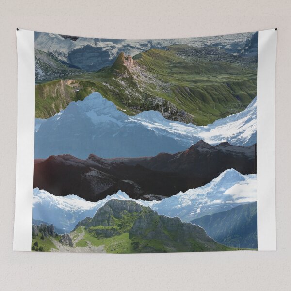 Item preview, Layered Mountain Landscape Switzerland designed and sold by graceebianchi.