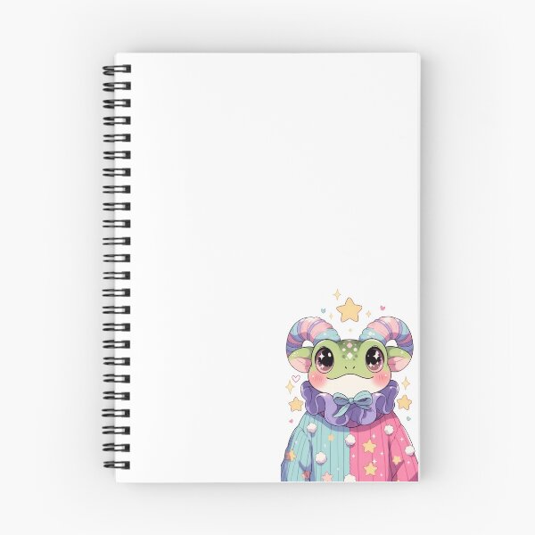 Item preview, Linda rana cornuda arcoíris con suéter pastel | Arte de rana chibi kawaii designed and sold by StudioPixie.