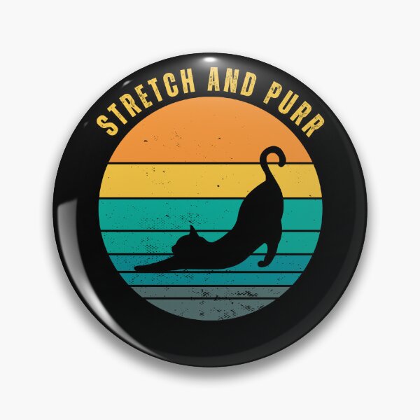Item preview, Yoga big cat stretching retro sunset designed and sold by tdimillo.