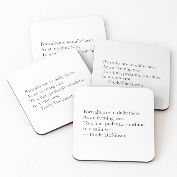 Item preview, Emily Dickinson Portrait Quote – Art, Light & Evening Metaphor designed and sold by The Prose Atelier.