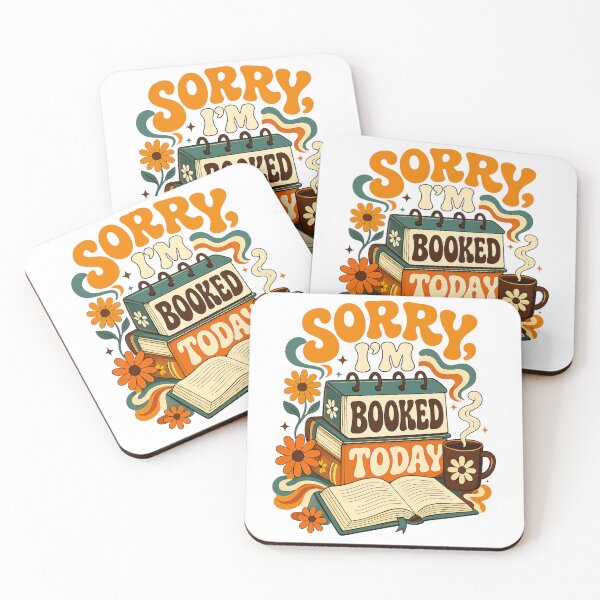 Item preview, Sorry I'm Booked Today Retro Bookworm Funny Book Lover Reading Gift designed and sold by Ora-kuro.