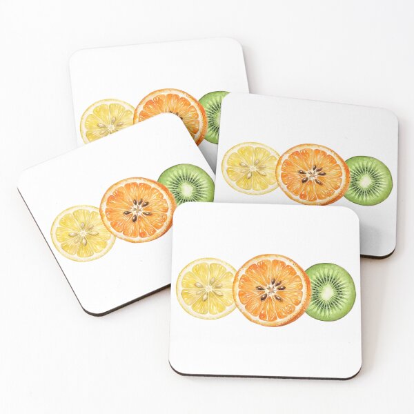 Item preview, Lemon, Orange, and Kiwi Slices Summer Design designed and sold by VibranPalette.