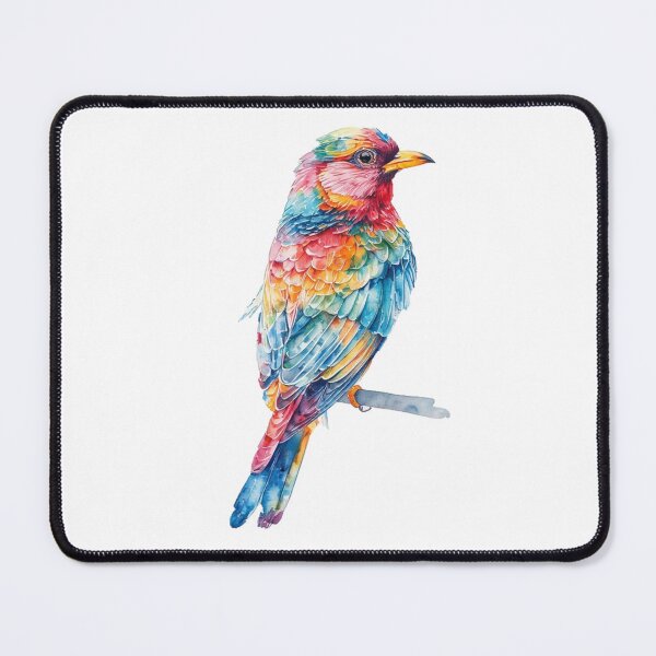 Item preview, Rainbow Perch — Watercolour Bird Fine Art Print designed and sold by GrowNest.