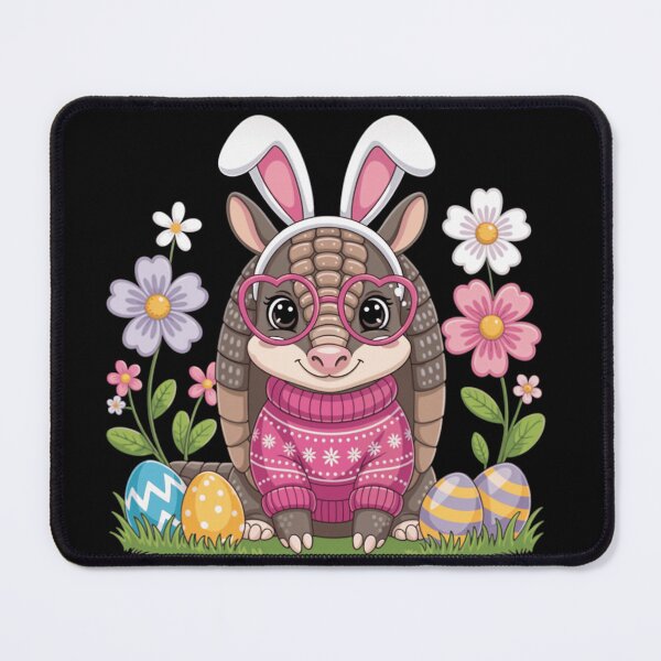 Item preview, Kawaii Easter Animal Armadillo Wearing Glasses and Sweater Art designed and sold by anamul43.