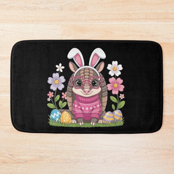 Item preview, Kawaii Easter Animal Armadillo Wearing Glasses and Sweater Art designed and sold by anamul43.