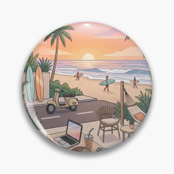 Item preview, Canggu Tropical Café Sunset Vibes designed and sold by USSIZI SPACE.