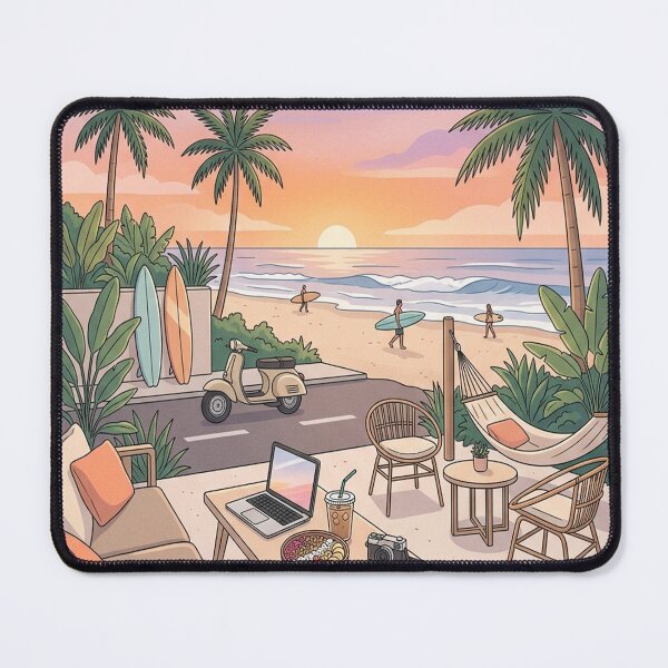 Item preview, Canggu Tropical Café Sunset Vibes designed and sold by USSIZI SPACE.