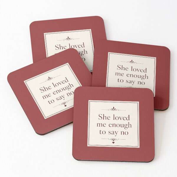 Item preview, She Loved Me Enough to Say No – Elegant Mother’s Day Typography in Burgundy designed and sold by Novel Works Studio.