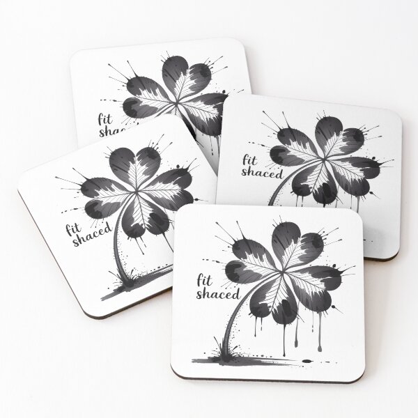 Item preview, Drunk Four-Leaf Clover Ink Wash Art designed and sold by Bloomkept.