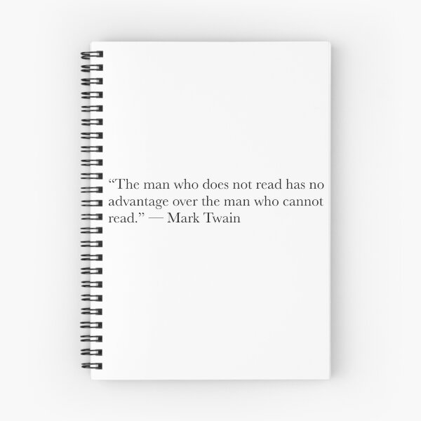 Item preview, Mark Twain Reading Quote – The Man Who Does Not Read Typography Design designed and sold by The Prose Atelier.