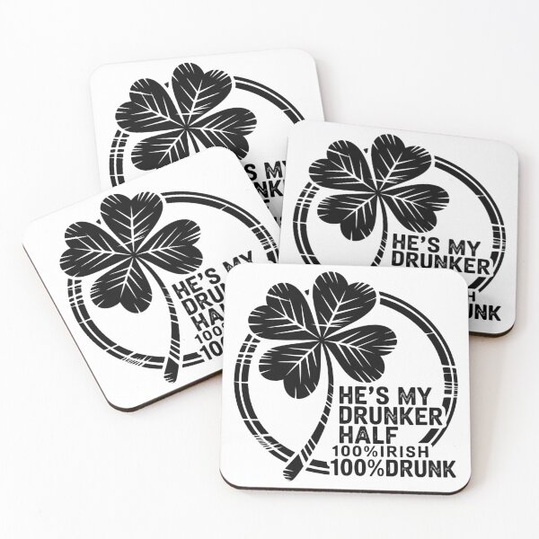 Item preview, Tipsy Four Leaf Clover Linocut Art designed and sold by Bloomkept.