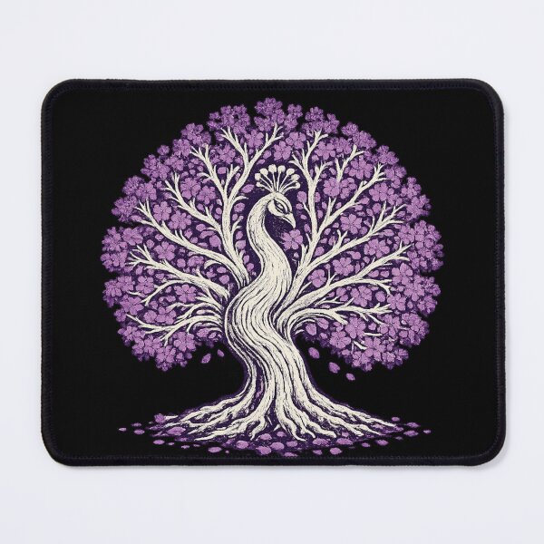 Item preview, Jacaranda Peacock Tree – Vintage Distressed Nature Design, Purple Botanical Bird, Tree of Life Style Graphic designed and sold by JonelCrafts.