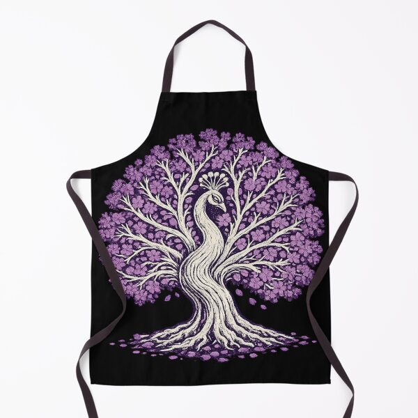 Item preview, Jacaranda Peacock Tree – Vintage Distressed Nature Design, Purple Botanical Bird, Tree of Life Style Graphic designed and sold by JonelCrafts.