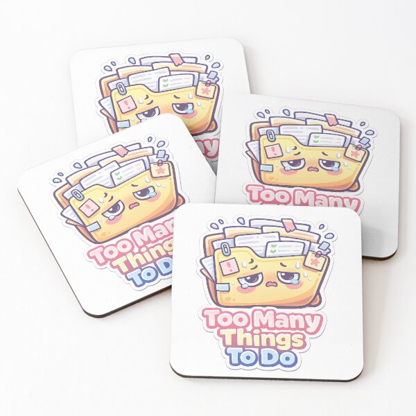 Item preview, Cute Productivity Sticker – “Too Many Things To Do” Kawaii Folder, Overwhelmed Aesthetic, ADHD Mood designed and sold by VibrantArtful7.