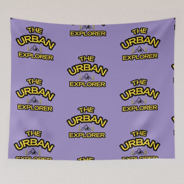 Item preview, The Urban Explorer Retro Wavy Typography - Yellow Adventure Mountain Art designed and sold by The Urban Explorer.