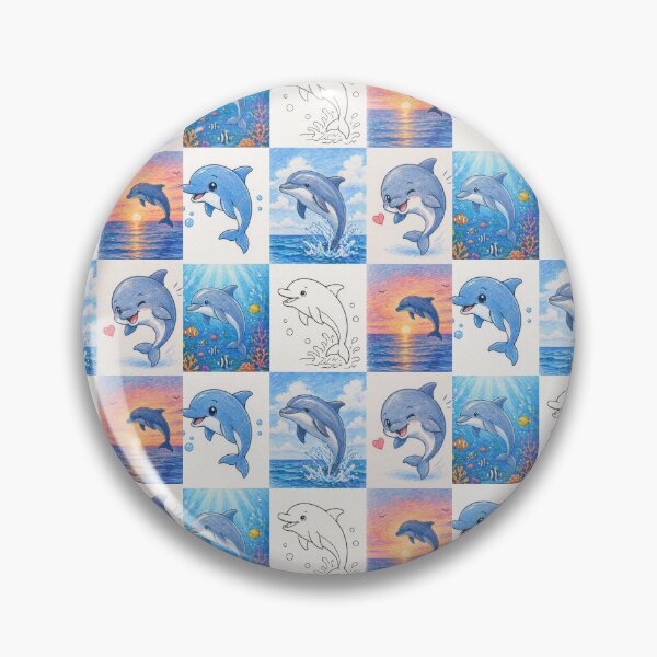 Artikelvorschau, Niedliche Delfin-Kollektion, sechs verschiedene Kunst-Sets entworfen und verkauft von Hafcishop.