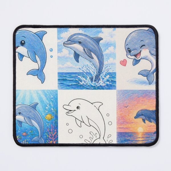 Item preview, Cute Dolphin Collection Six Style Art Bundle designed and sold by Hafcishop.