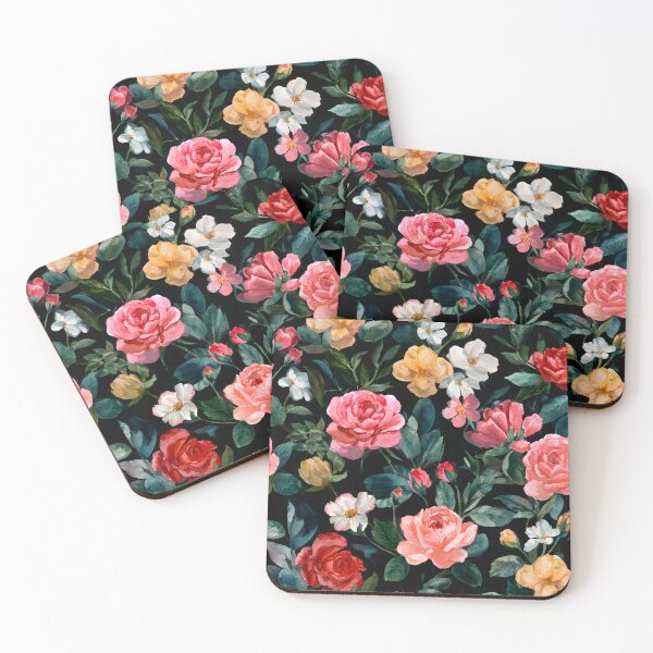 Item preview, Midnight Floral Pattern Vintage Watercolor Romantic Roses designed and sold by GrinGalore.