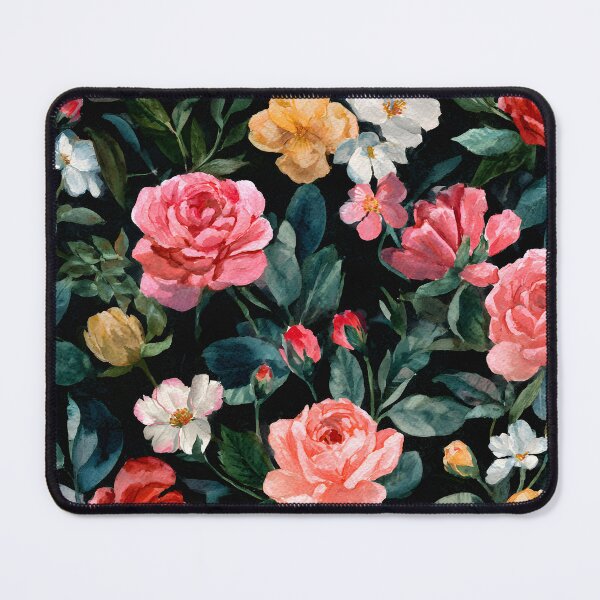 Item preview, Midnight Floral Pattern Vintage Watercolor Romantic Roses designed and sold by GrinGalore.