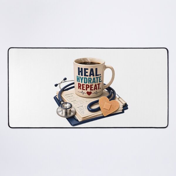 Item preview, Heal Hydrate Repeat Nurse Coffee Design designed and sold by rhainlds.