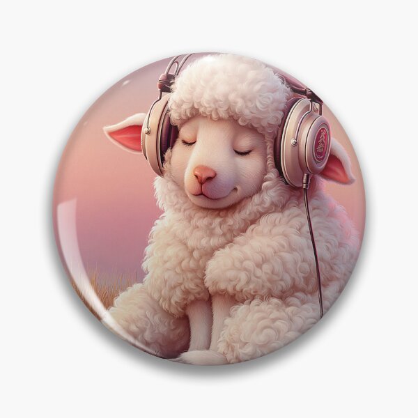 Item preview, Minimal Lofi Sheep with Headphones – Soft Calm Aesthetic Illustration designed and sold by cipoprimo.