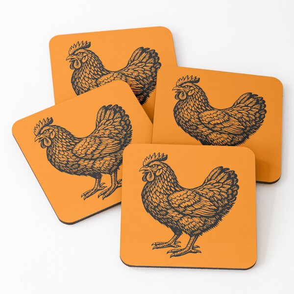 Item preview, Vintage Style Rhode Island Red Chicken Illustration with Bold Woodcut Detail designed and sold by Analog Aura .