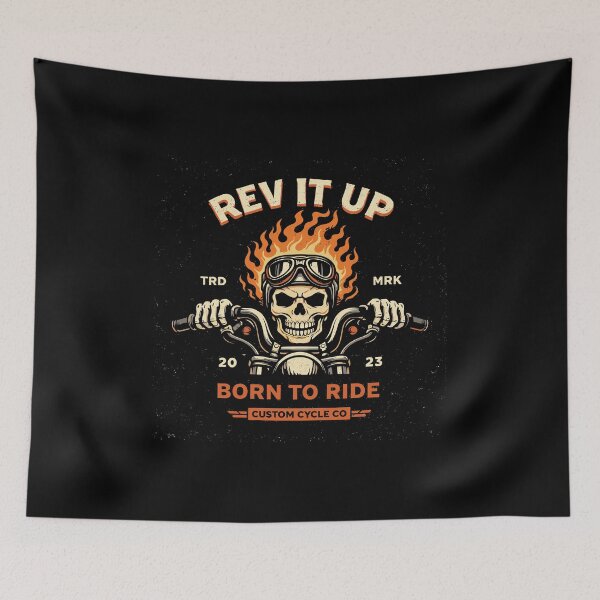 Item preview, Motorcycle Skull Rev It Up T-Shirt designed and sold by Matinez Pink.